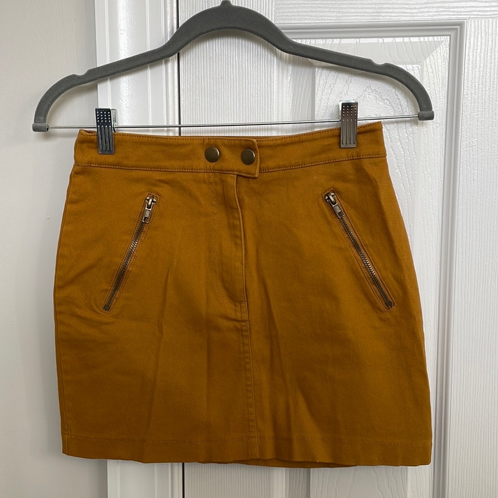 Dark Orange Forever 21 Mini Skirt